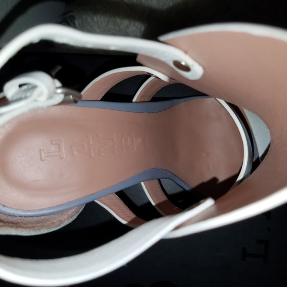 L.A.M.B. Gareth Sandal White/Gray Womens Size 8 - Picture 8 of 14